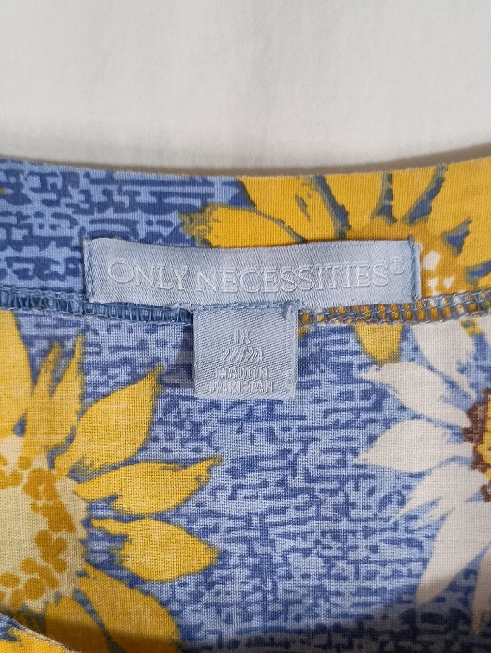 Women's Size 1X Cotton House Dress Lounger PJ Pockets Sunflower - Picture 5 of 9